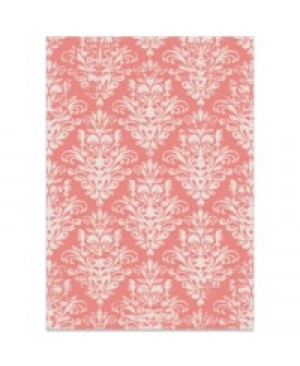 A2 Sheet Of Wrapping Paper. Pink Damask